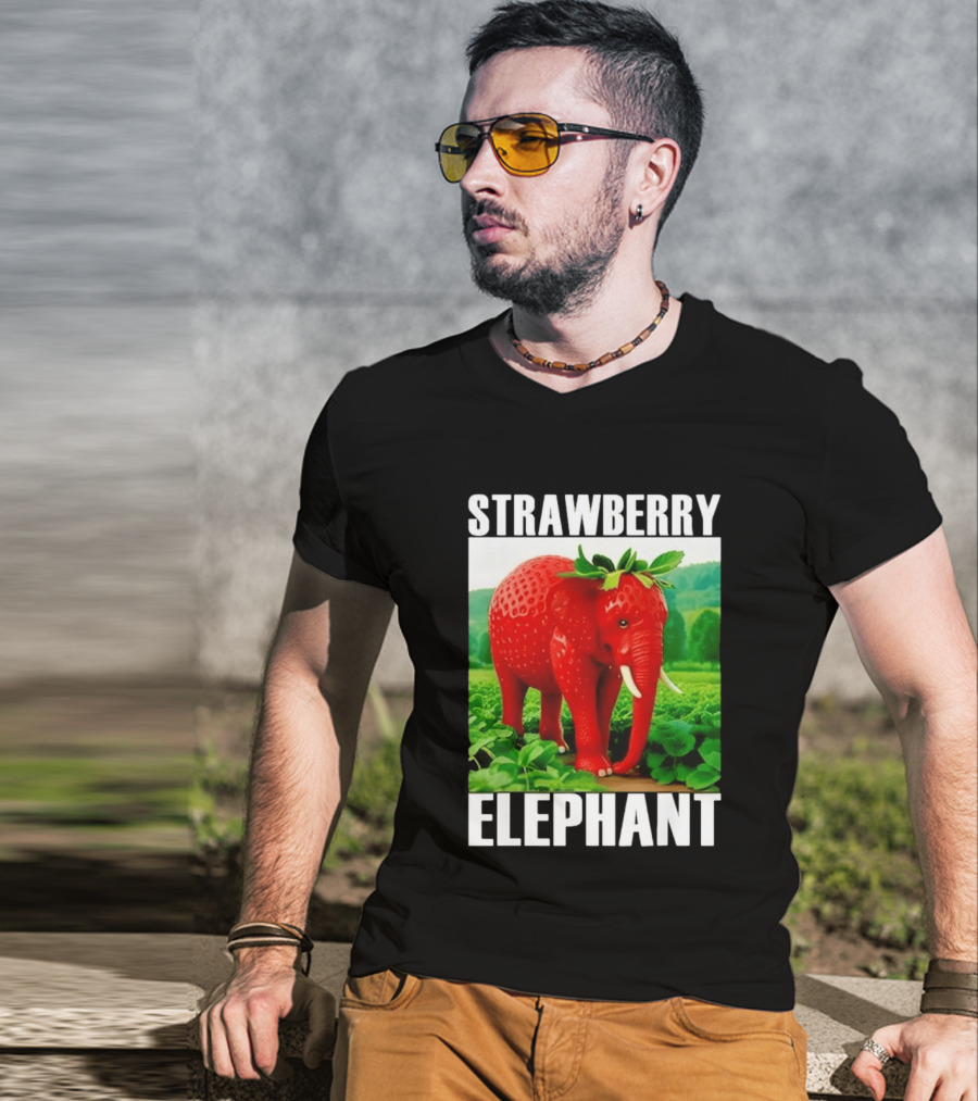 Strawberry Elephant Brainrot T-Shirt
