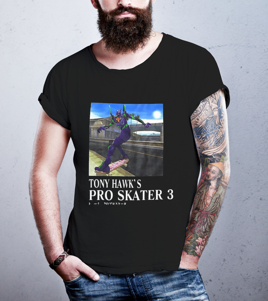 Tony Hawk's Pro Skater 3 Evangelion Crossover Skating Scene T-Shirt