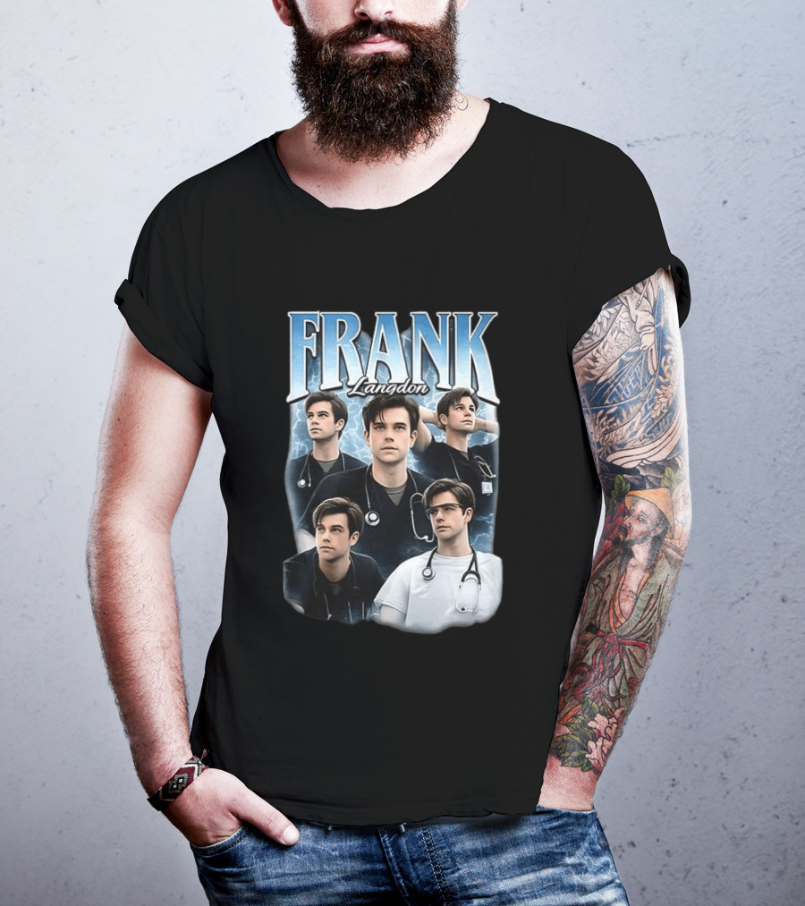 FRANK Langdon Doctor Character Lightning Background Stethoscope T-Shirt