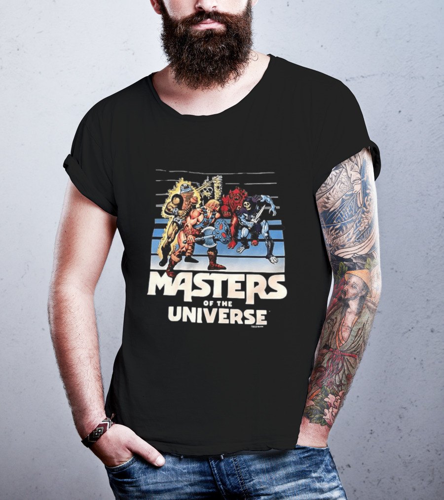 Masters Of The Universe He Man And Skeletor Battle Scene T-Shirt