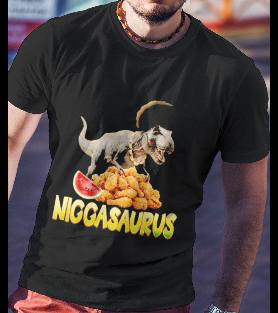 Niggasaurus Dinosaur Fried Chicken T-Shirt