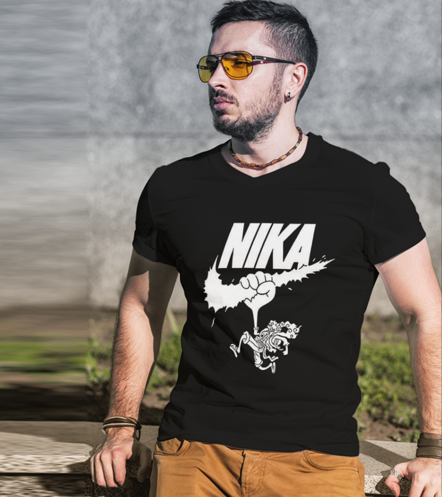 Nika Sun God One Piece Fist Logo Anime T-Shirt