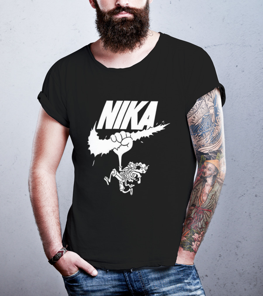 Nika Sun God One Piece Fist Logo Anime T-Shirt