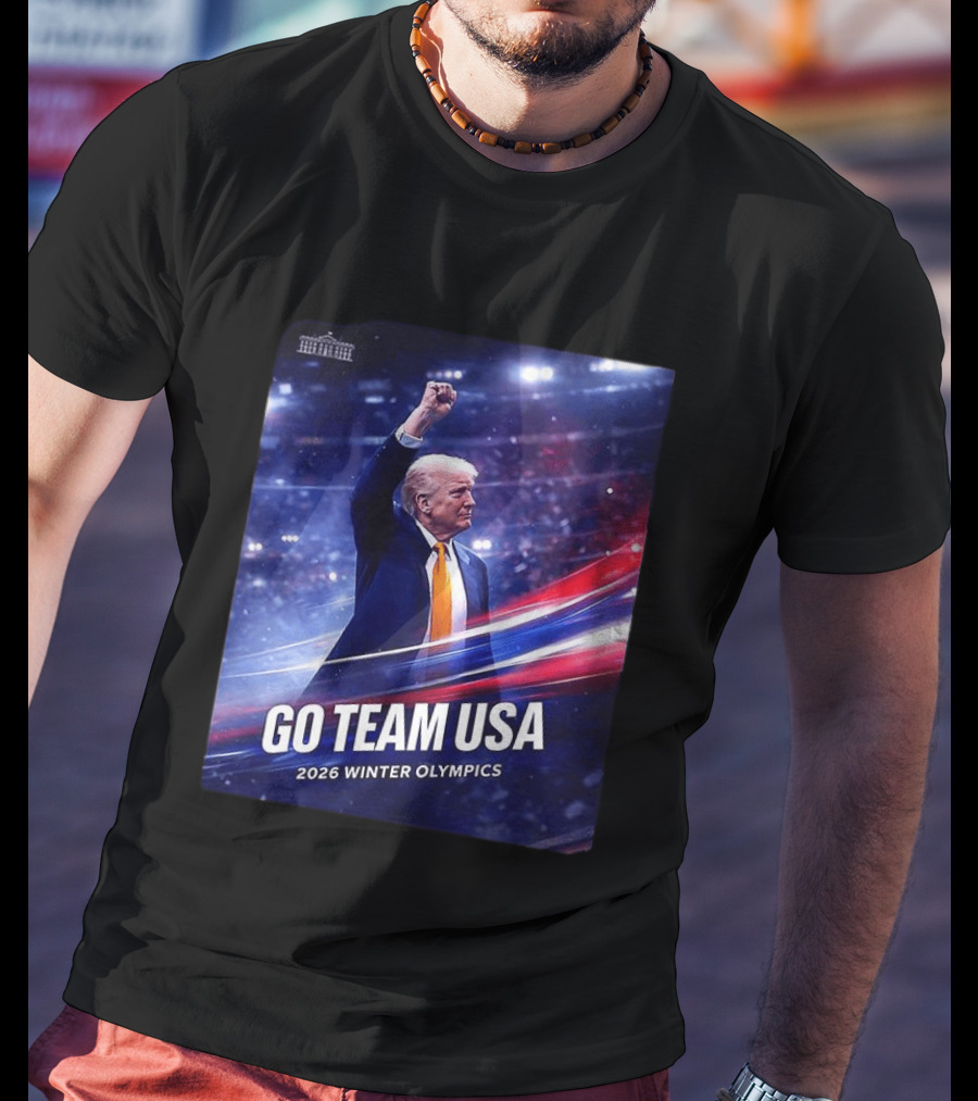 Go Team USA 2026 Winter Olympics Trump Cheer American Pride T-Shirt