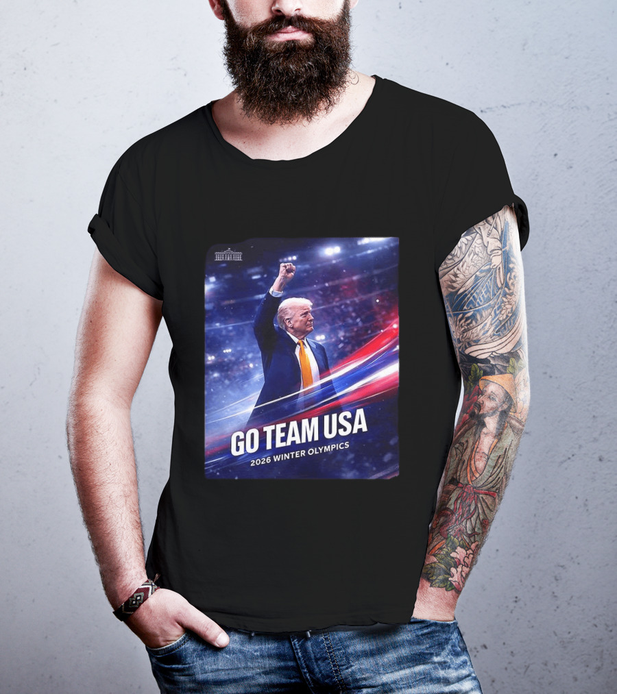 Go Team USA 2026 Winter Olympics Trump Cheer American Pride T-Shirt