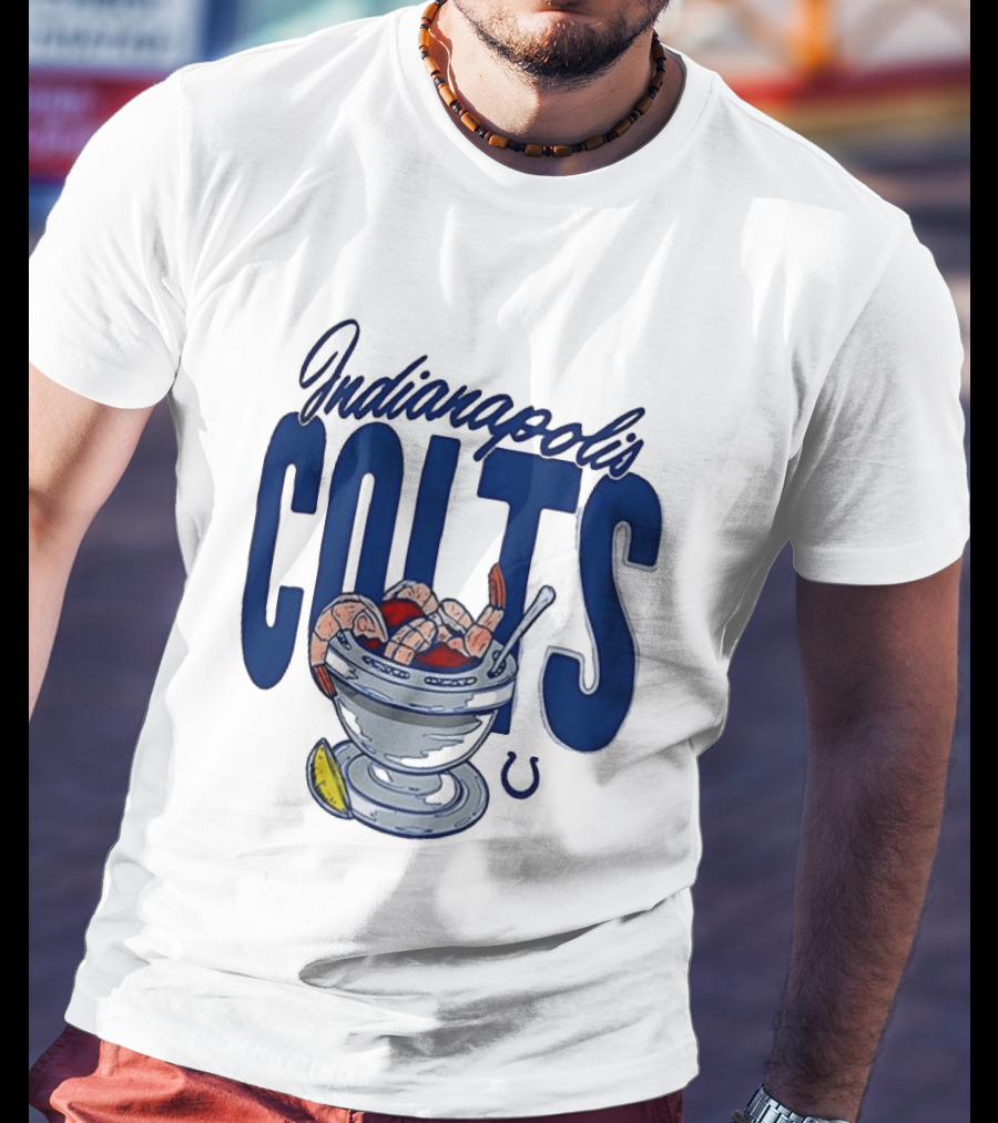 Indianapolis Colts Shrimp Cocktail Bowl Football Team T-Shirt