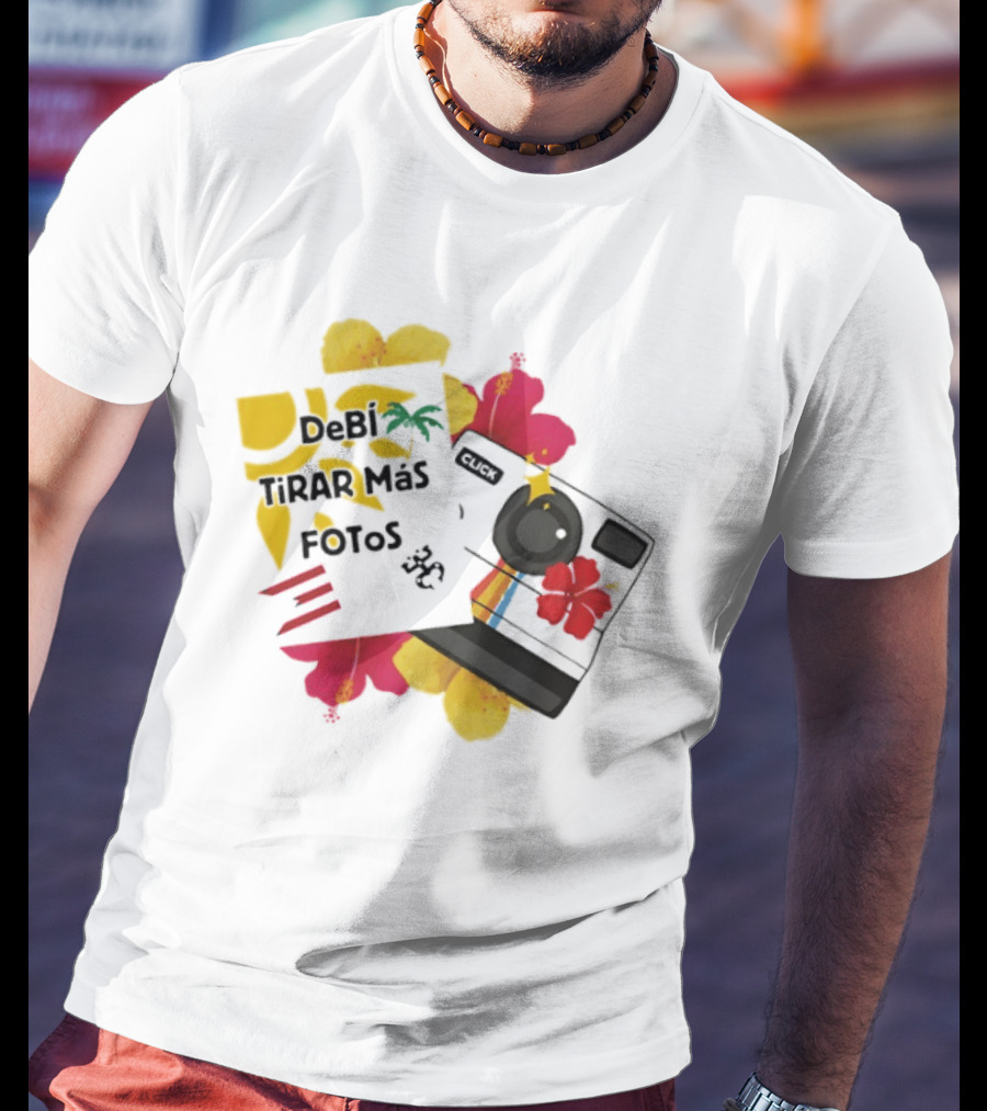 Debi Tirar Mas Fotos Camera Puerto Rico Hibiscus Tropical Blossom T-Shirt