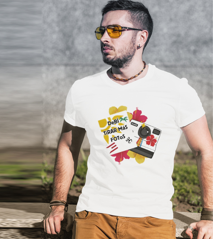 Debi Tirar Mas Fotos Camera Puerto Rico Hibiscus Tropical Blossom T-Shirt