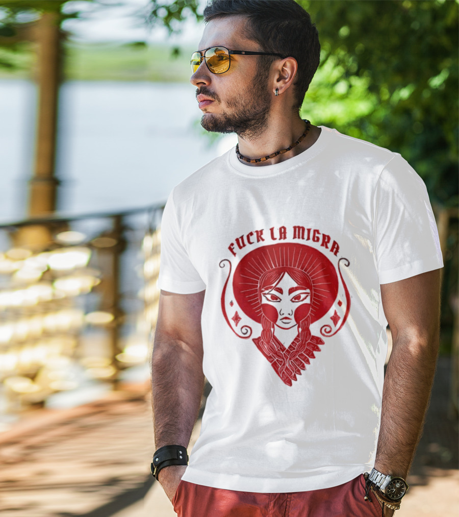 Fuck LA Migra Bold Red Empowerment T-Shirt