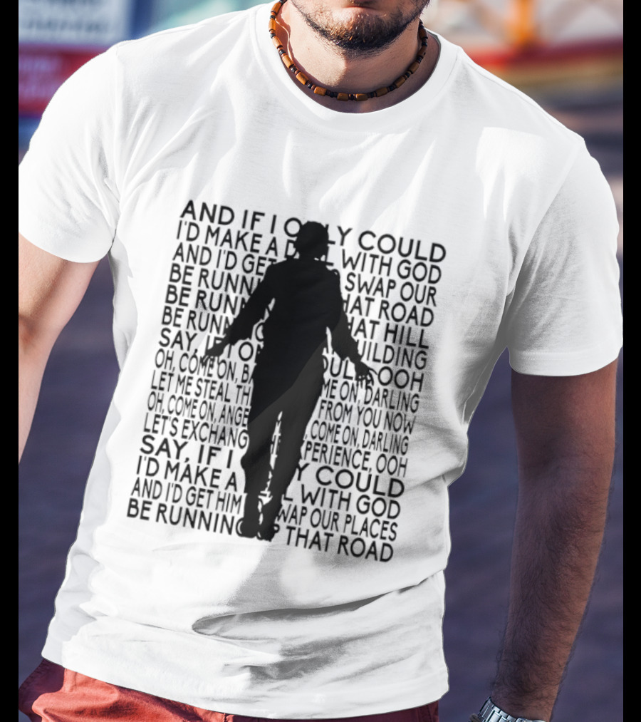 Running Up That Hill Max Mayfield Silhouette Lyrics T-Shirt