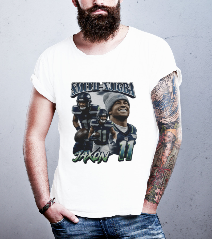 Jaxon Smith Njigba Seattle Seahawks 11 Player 90s T-Shirt
