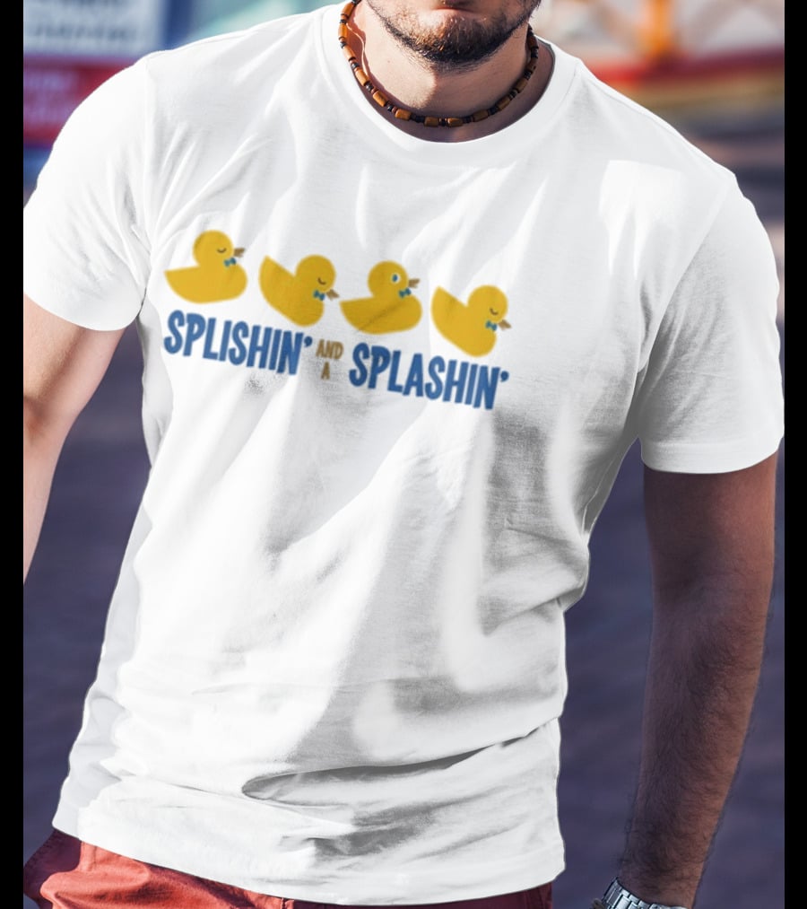 Splishin' Splashin' Just In Time Rubber Duck Fun T-Shirt