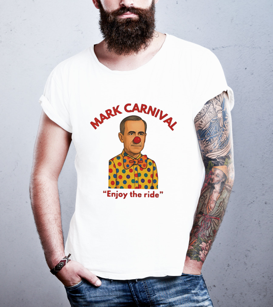 Mark Carnival Enjoy The Ride Clown Polka Dot Bow Tie T-Shirt