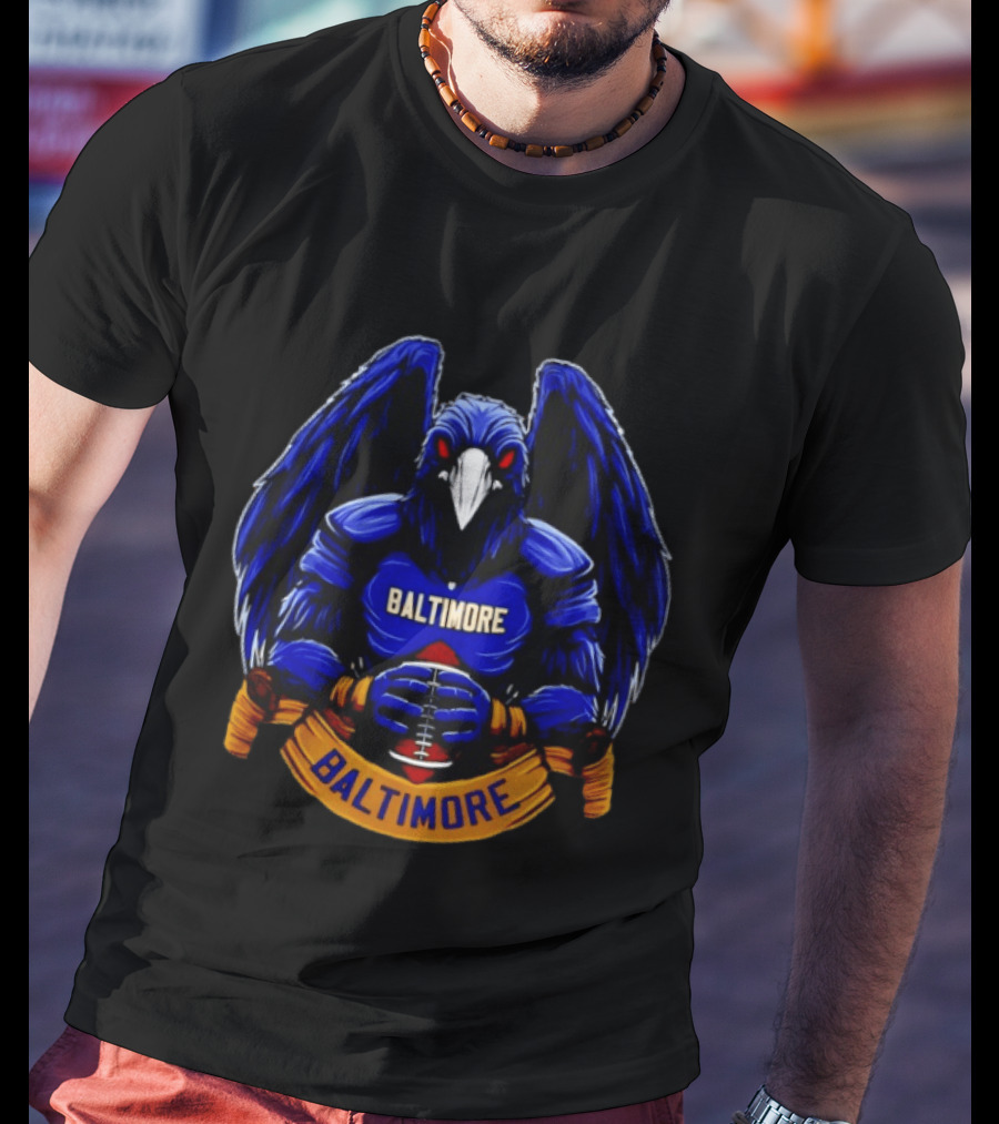 Baltimore Ravens Purple Bird Football Baltimore T-Shirt