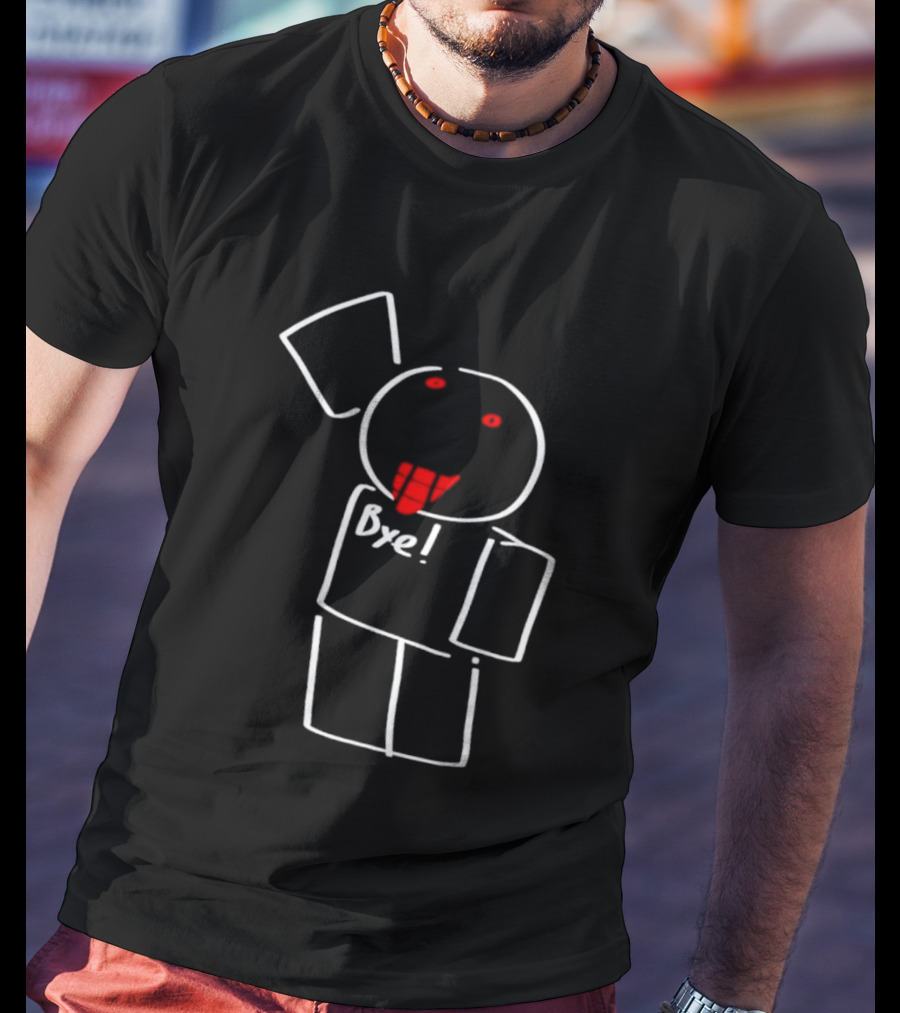 Debunkoider's Bye Paint Red Mouth Stick Figure T-Shirt