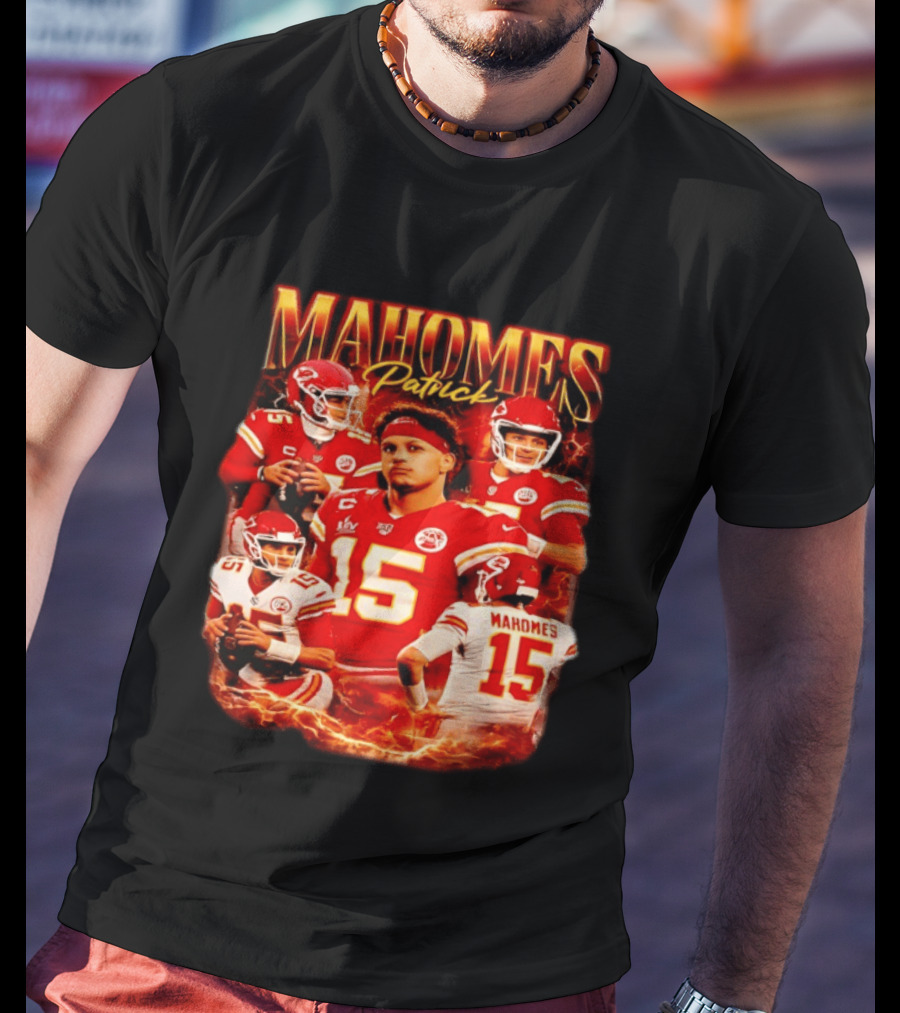 Patrick Mahomes Kansas City 90s KC Football Quarterback Chiefs NFL Champion T-Shirt