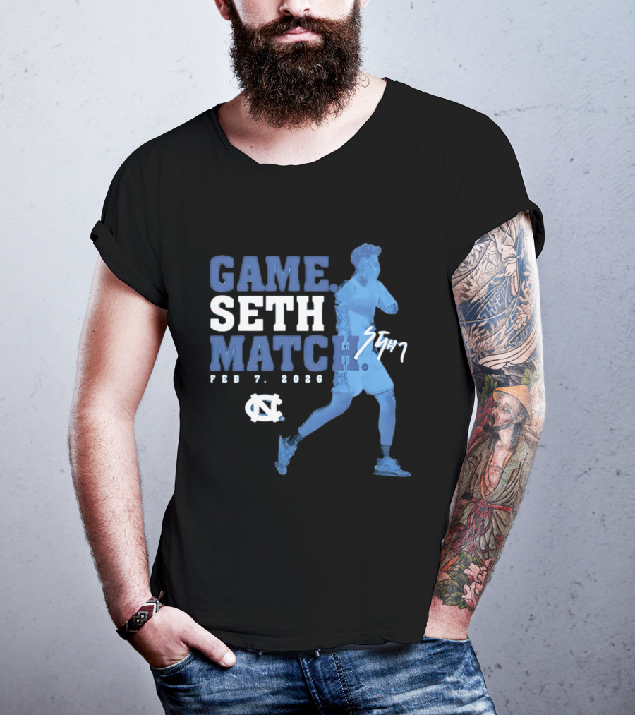 Game Seth Match Feb 7 2026 UNC Tar Heels T-Shirt