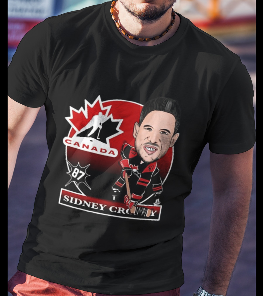 Sidney Crosby Canada Hockey Caricature Number 87 T-Shirt