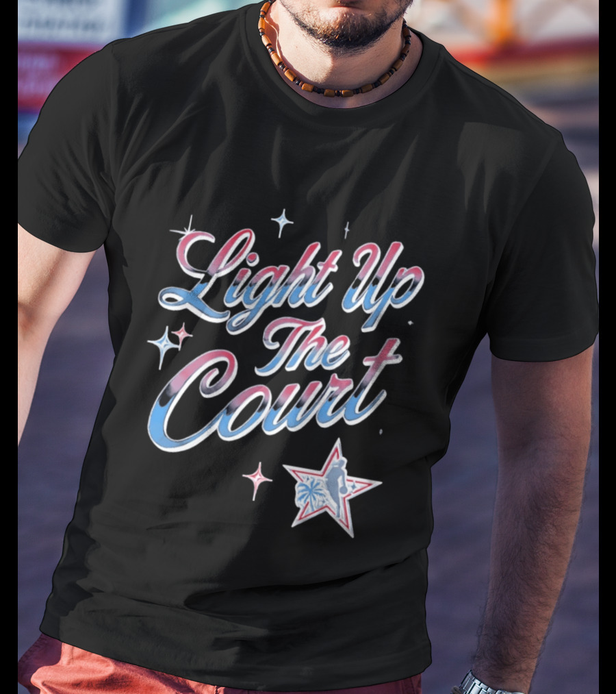 Light Up The Court NBA LA 2026 Basketball Stars And Sparkles T-Shirt