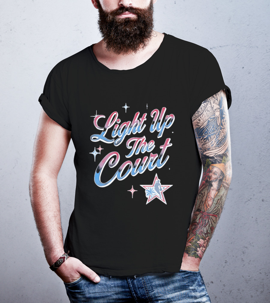 Light Up The Court NBA LA 2026 Basketball Stars And Sparkles T-Shirt