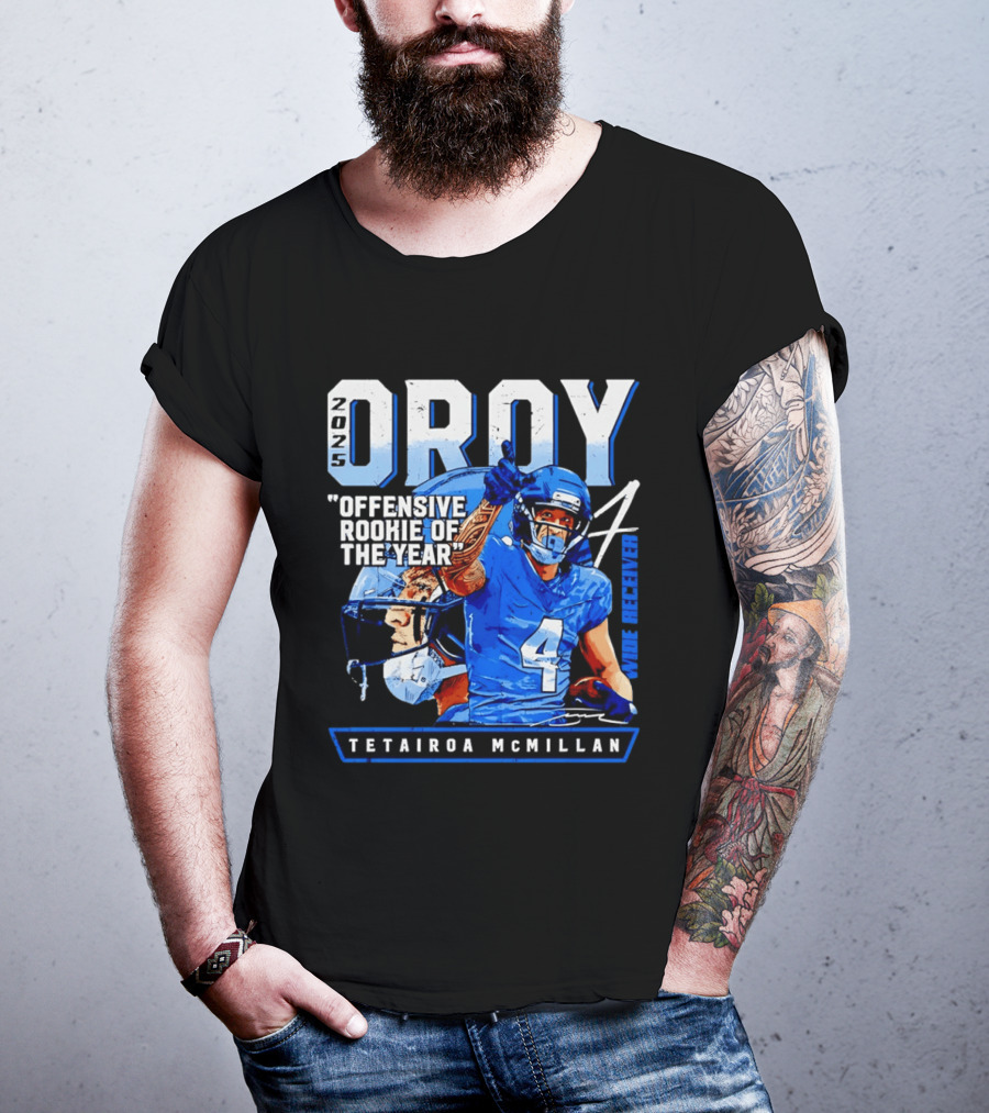 2025 OROY Offensive Rookie Of The Year Tetairoa McMillan Wide Receiver Carolina Panthers T-Shirt