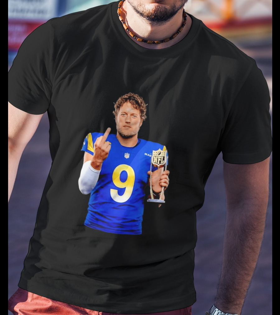 Matthew Stafford Los Angeles Rams 2025 MVP Gesture NFL Trophy T-Shirt