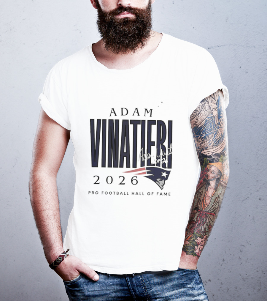 Adam Vinatieri 2026 Patriots Pro Football Hall Of Fame T-Shirt