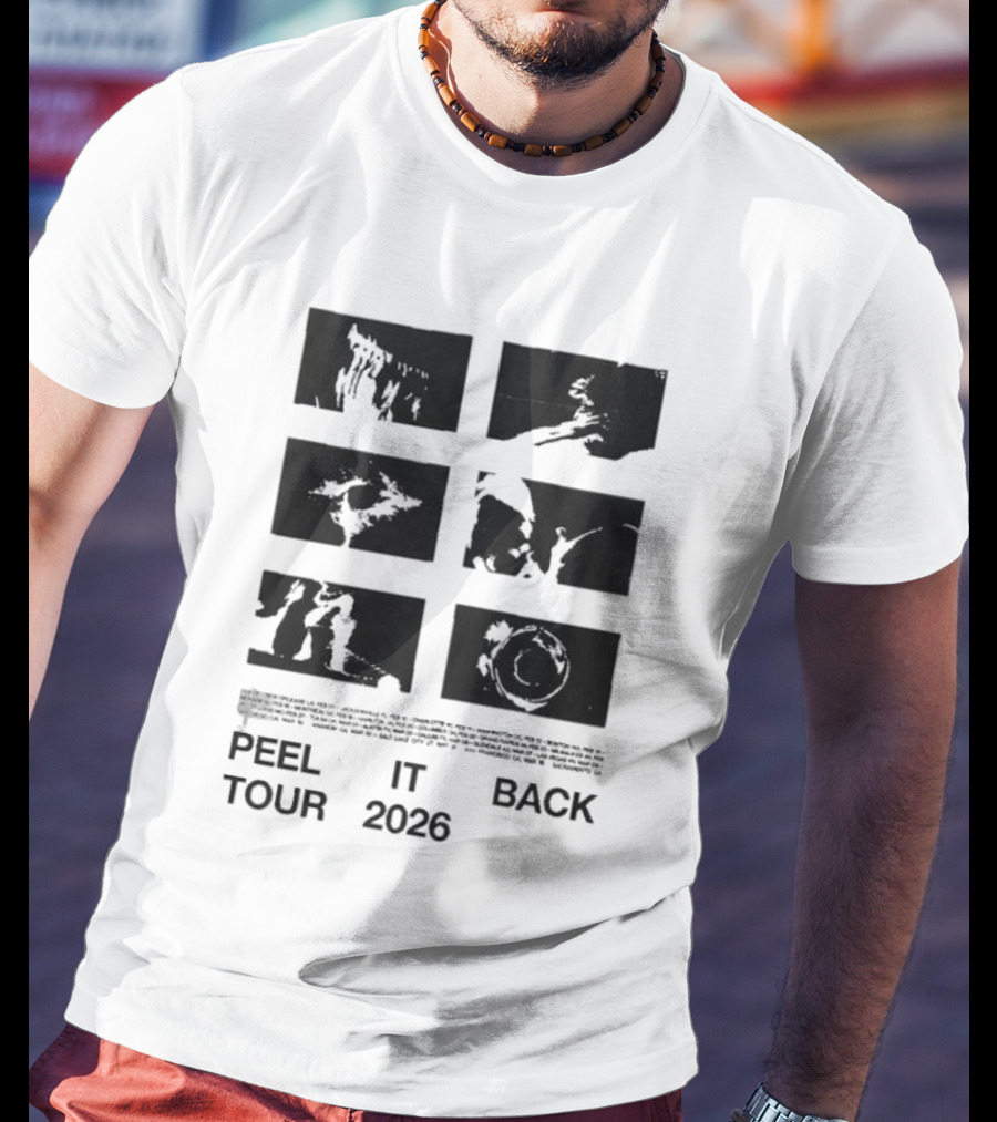 Nine Inch Nails Peel It Back Tour 2026 Distorted Rectangles T-Shirt