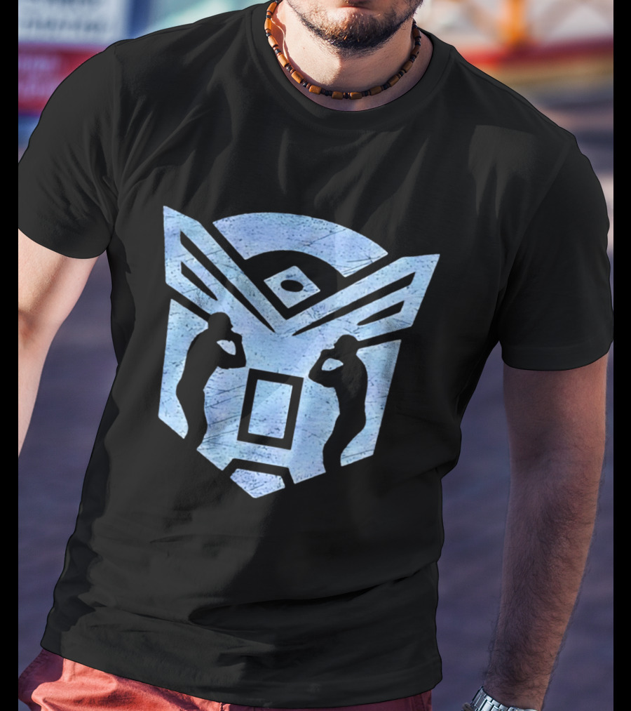 Autobats Baseball Transformers Logo Fusion T-Shirt