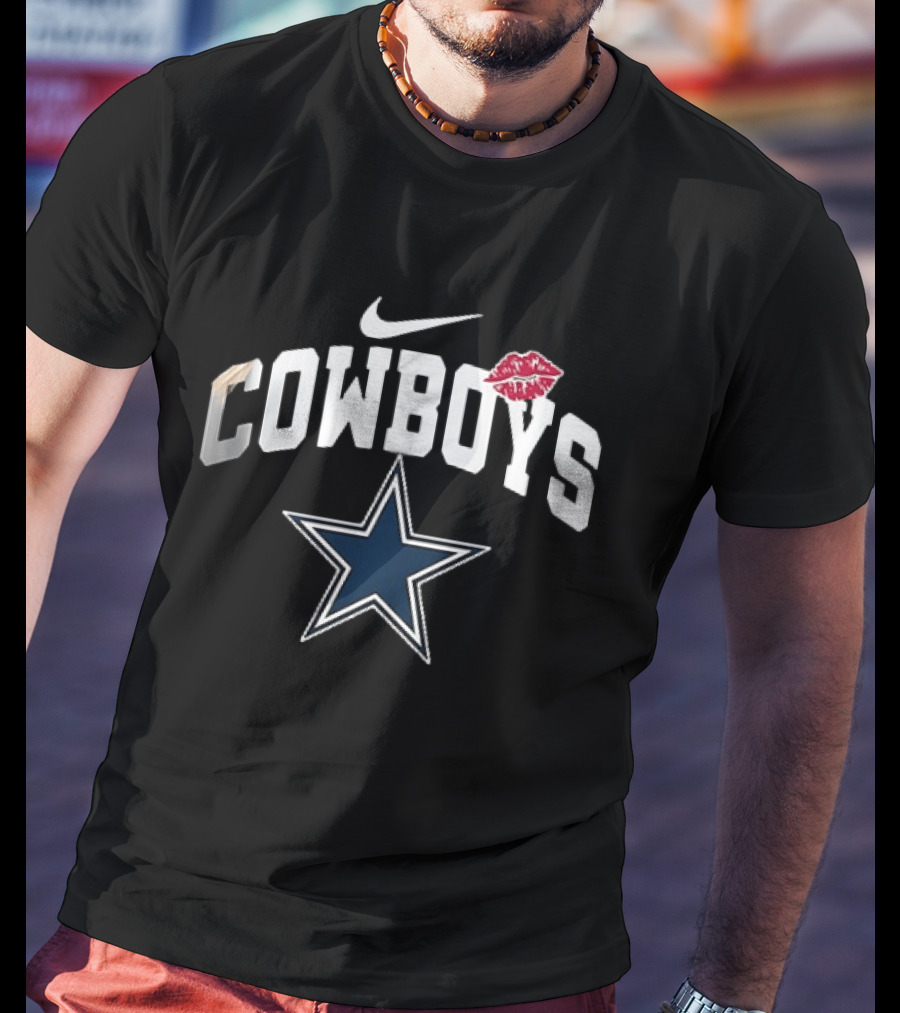 Nike Cowboys Star Kiss Lips Dallas T-Shirt