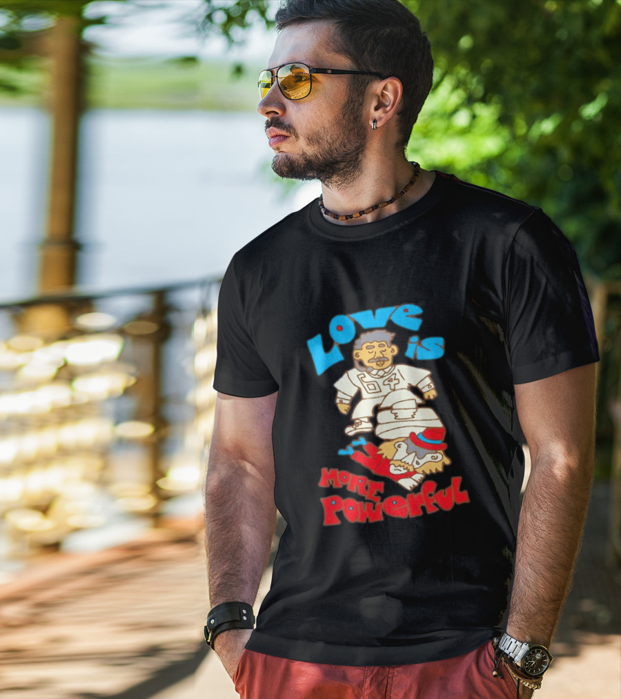 Love Is More Powerful Sam Lane 04 Football Tackle Cartoon T-Shirt