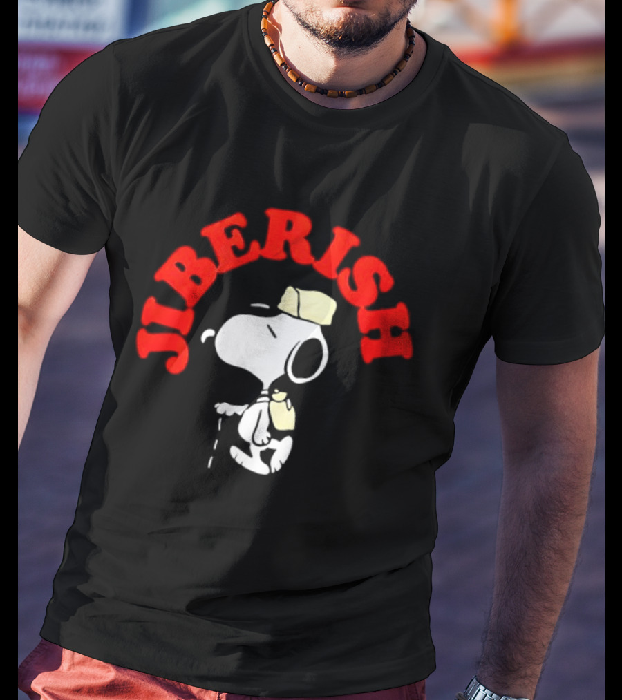 Jiberish Take A Hike Supima Snoopy Outdoors Adventure T-Shirt