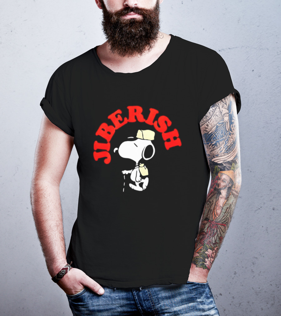 Jiberish Take A Hike Supima Snoopy Outdoors Adventure T-Shirt