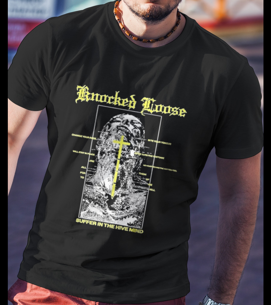 Knocked Loose Suffer In The Hive Mind Cross With Statue T-Shirt