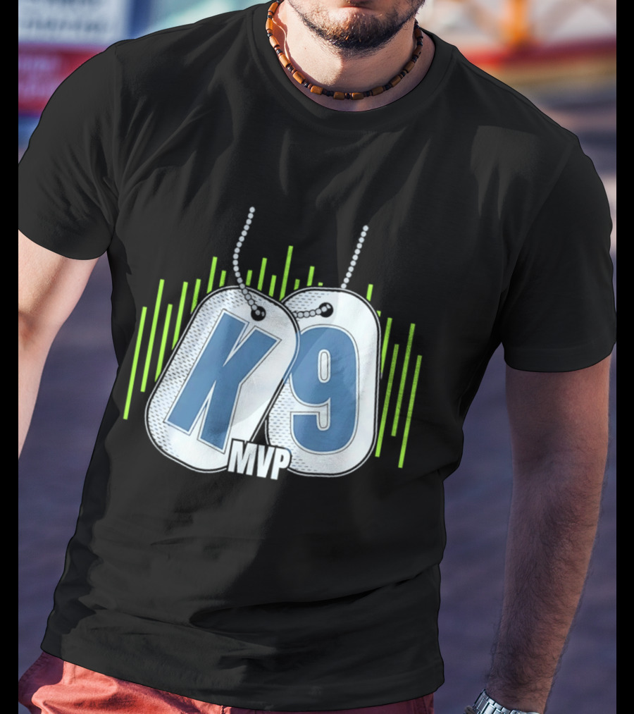 Seattle Seahawks K9 MVP Navy Dog Tags T-Shirt