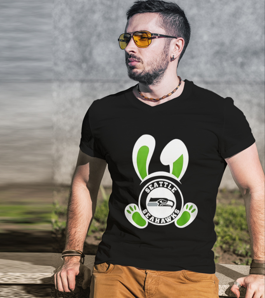 Seattle Seahawks Easter Pride Forget The Eggs I'm Hunting T-Shirt
