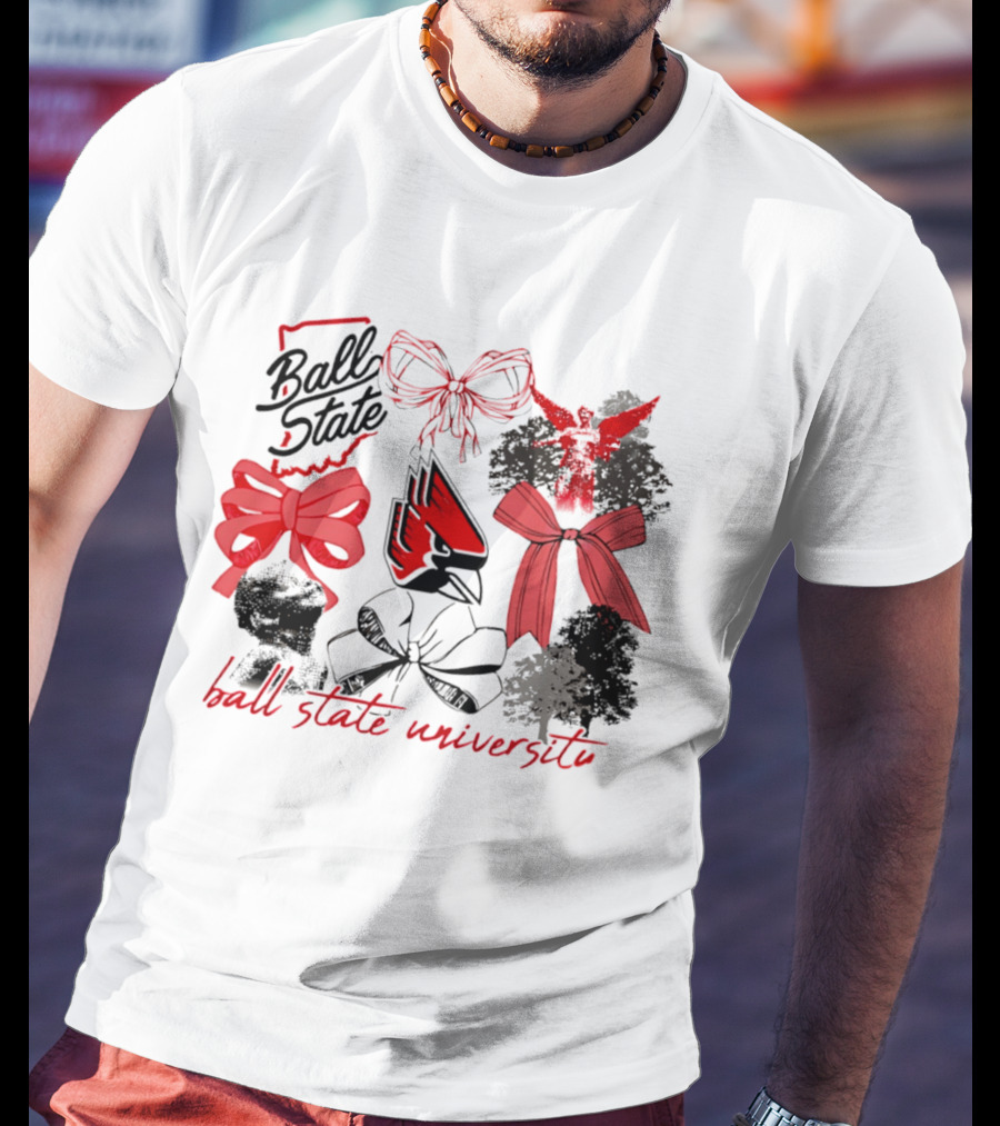 Ball State University Cardinals Bow T-Shirt