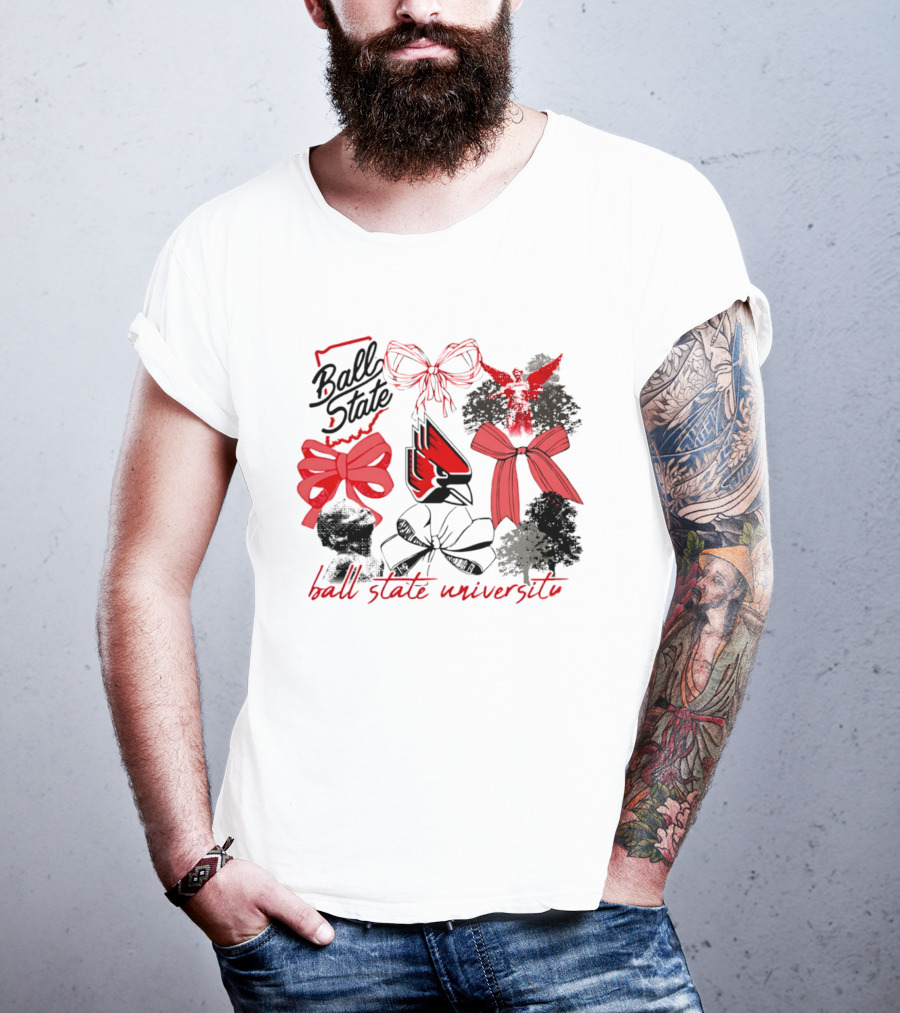 Ball State University Cardinals Bow T-Shirt