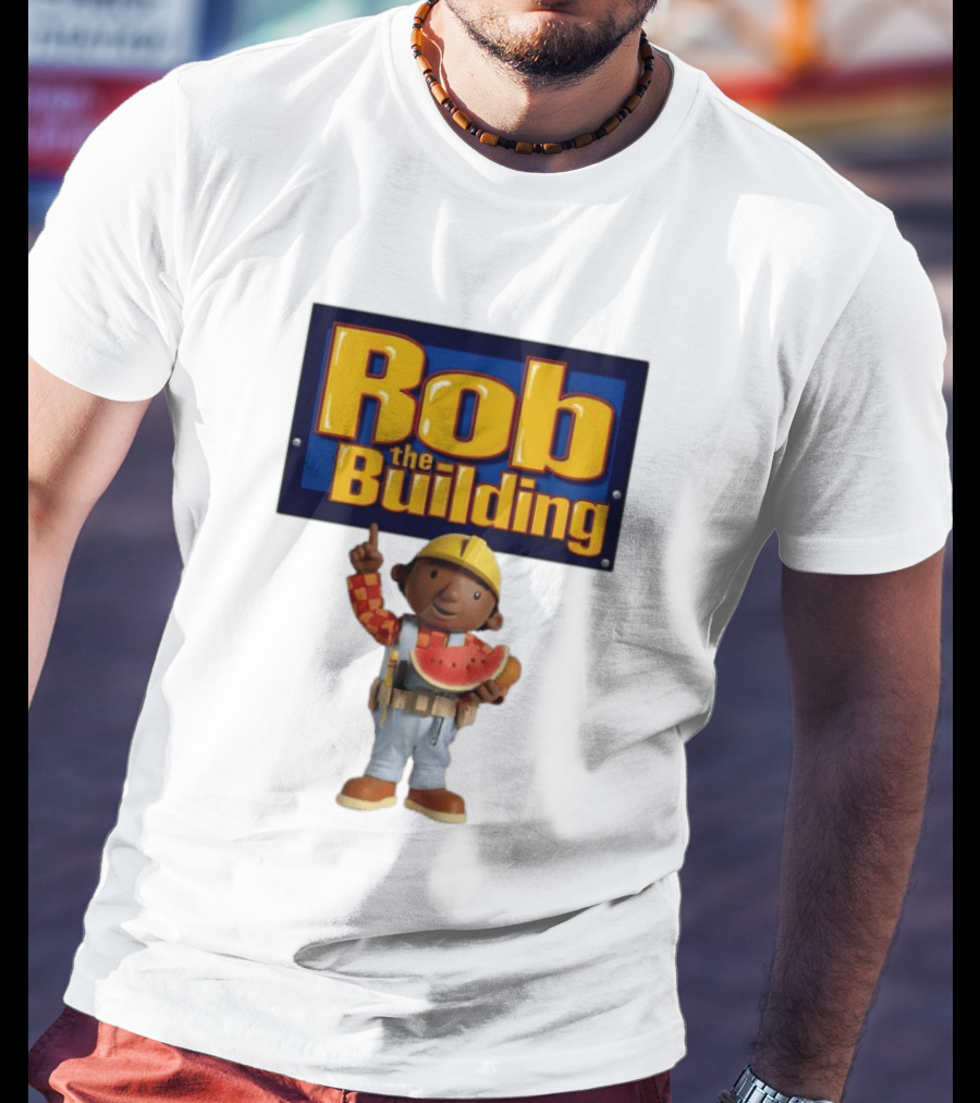 Rob The Building Watermelon Character Fun T-Shirt
