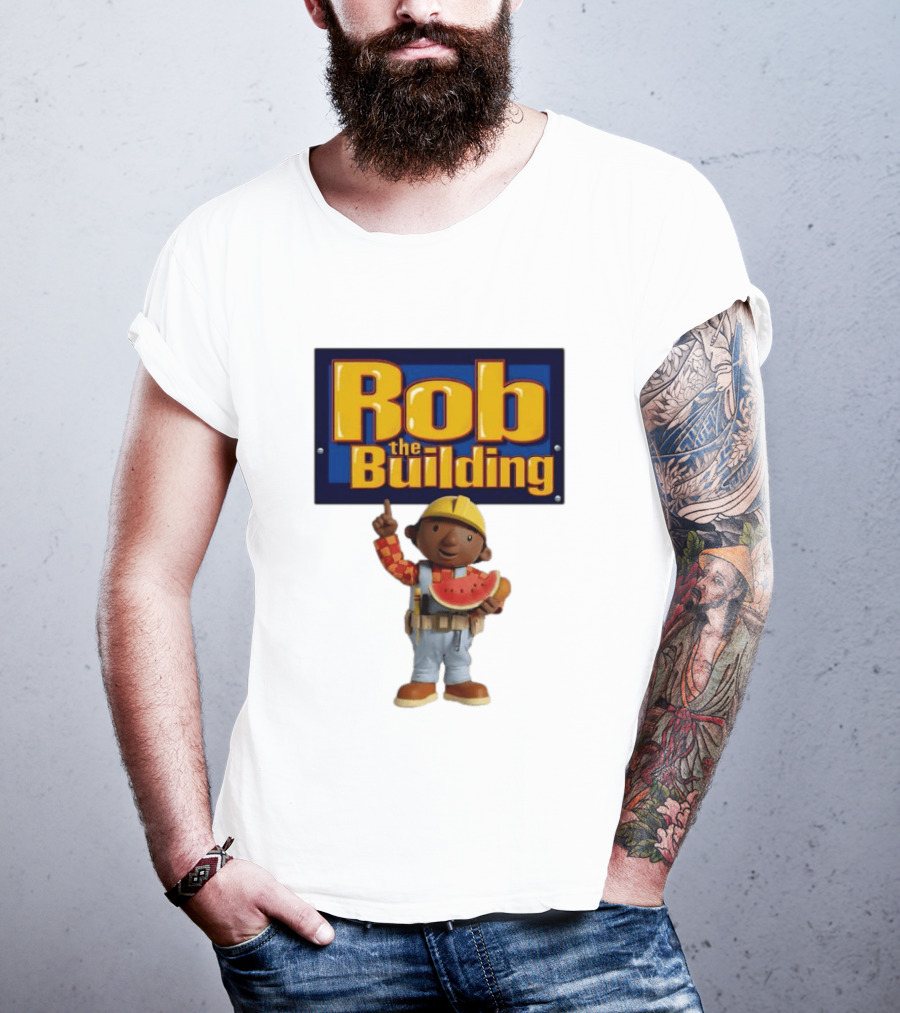 Rob The Building Watermelon Character Fun T-Shirt