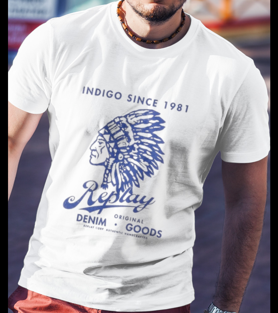 Indigo Since 1981 Replay Original Denim Goods T-Shirt