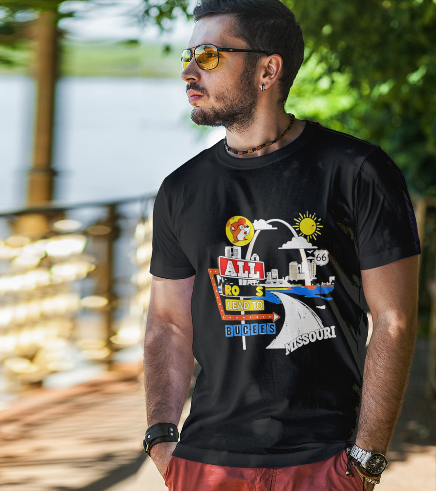 All Roads Lead To Buc Ee's Missouri Route 66 T-Shirt