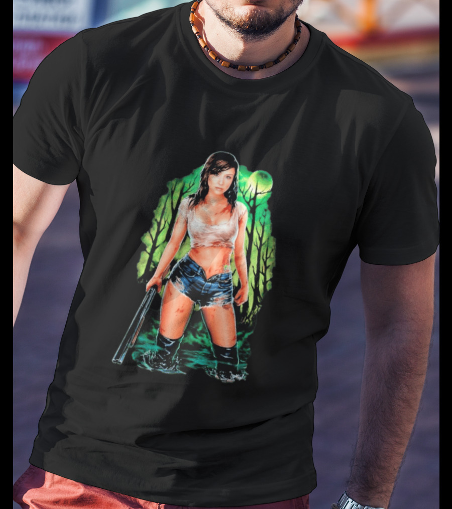 Danielle Harris Still Standing Fierce Survivalist Character In Forest Scene T-Shirt