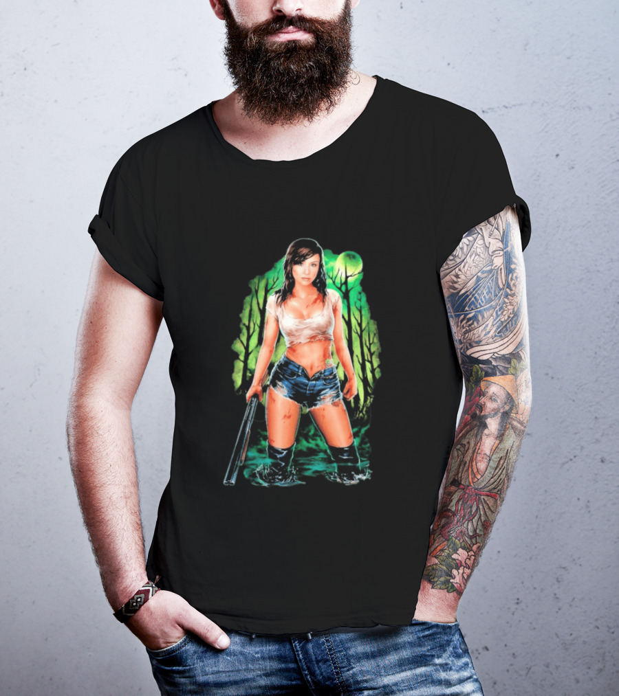 Danielle Harris Still Standing Fierce Survivalist Character In Forest Scene T-Shirt