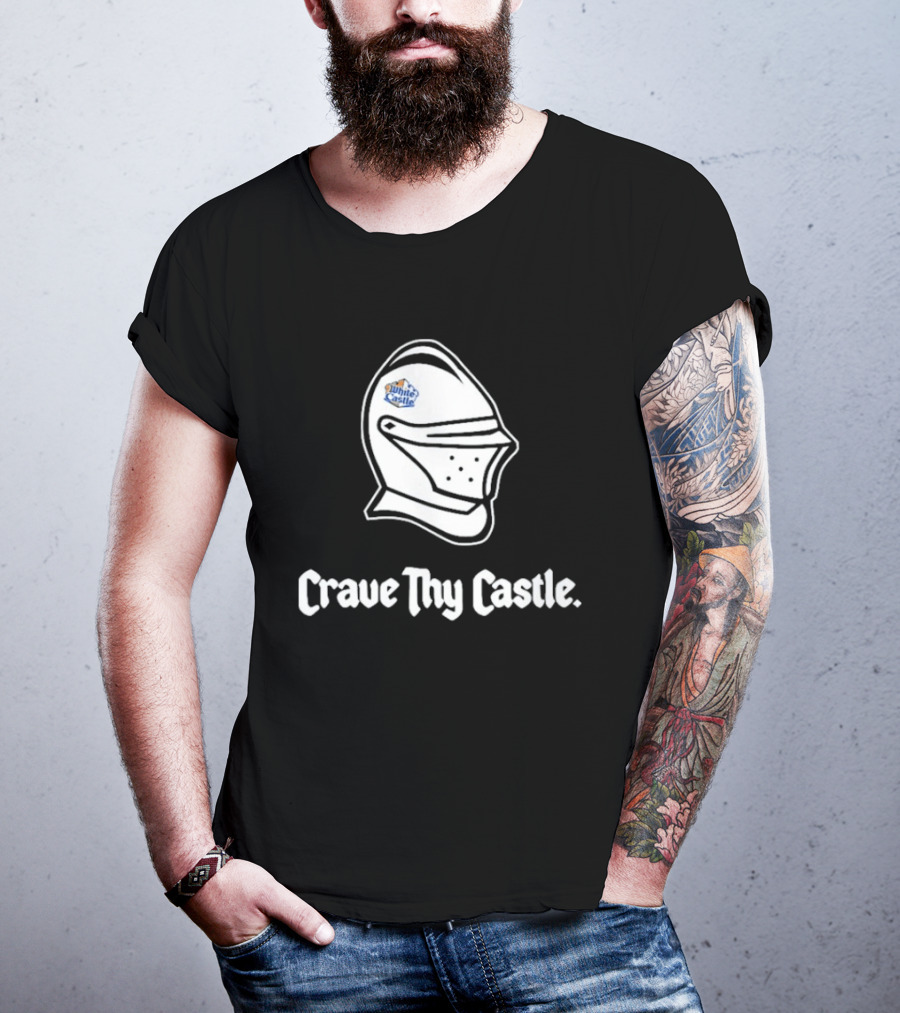Crave Thy Castle White Castle Knight Helmet T-Shirt