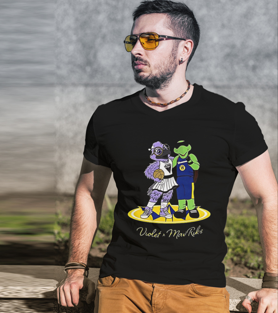 Violet Golden State Valkyries Mav'Riks Santa Cruz Warriors T-Shirt