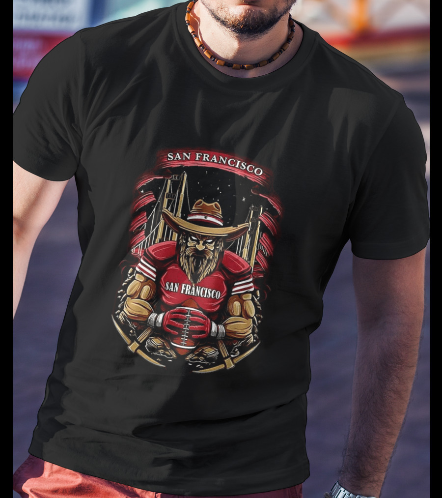 San Francisco 49ers Iconic Football Warrior T-Shirt