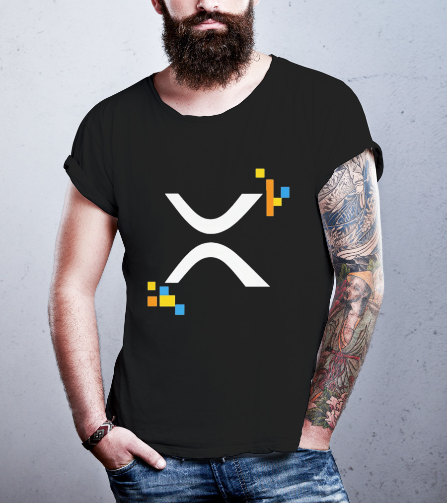 XRP Ledger XRPL Cryptocurrency Symbol Blocks T-Shirt