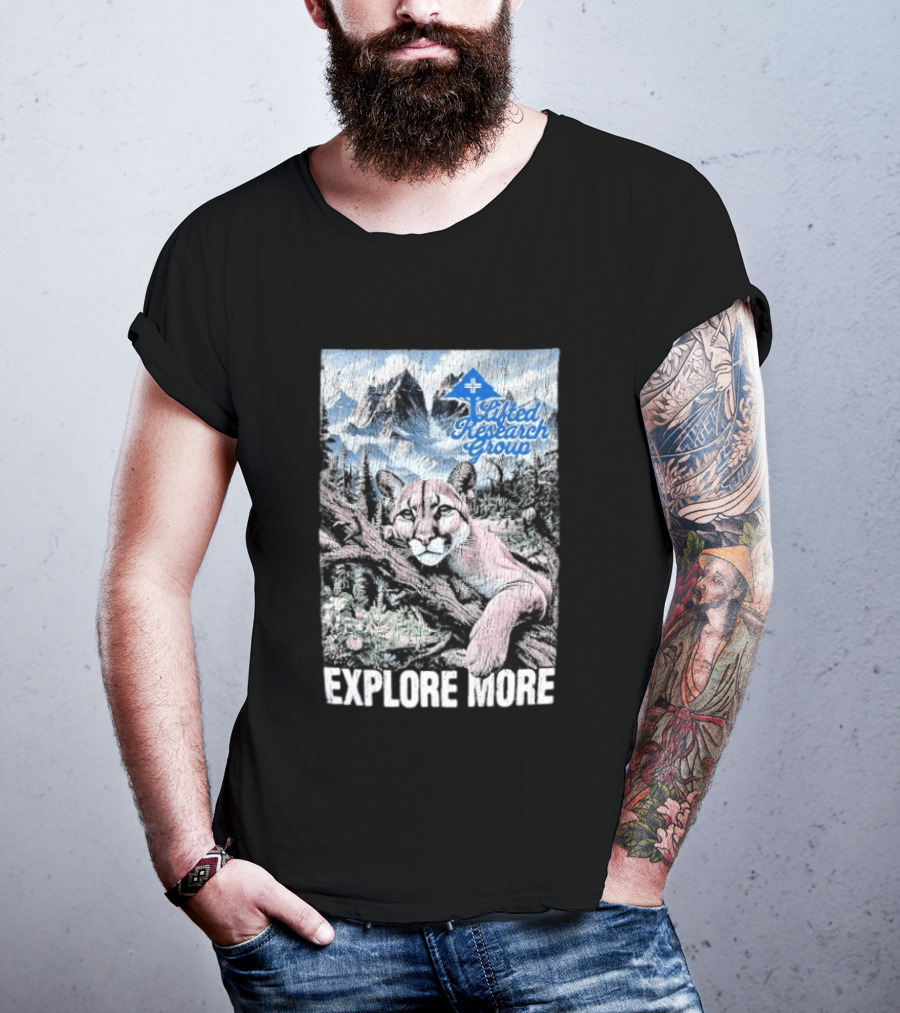 Lifted Research Group Explore More With Mountain Lion And Scenic Forest T-Shirt
