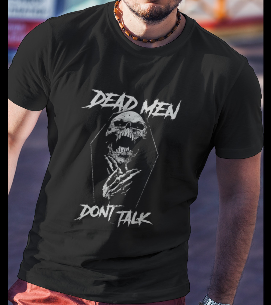 Dead Men Don't Talk Coffin Skeleton Mark Calaway The Undertaker T-Shirt